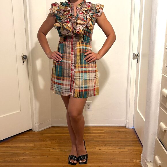 Twentyone Plaid Mini Dress - Picture 1 of 6